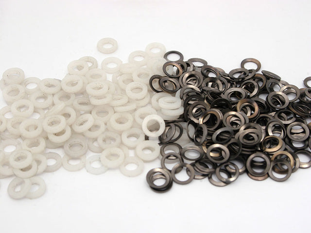 Göldo Guitar Tuner Spacer Rings, 50 Pieces, Black & White