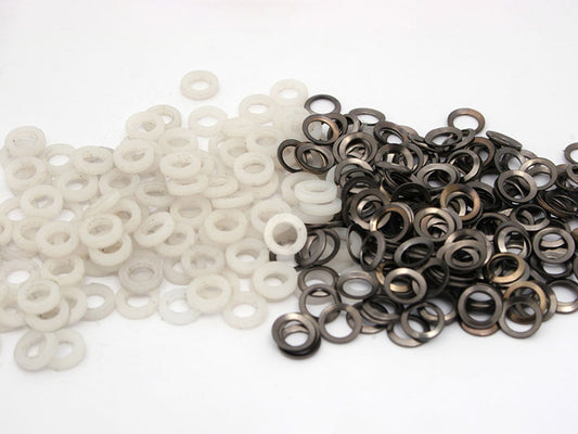 Göldo Guitar Tuner Spacer Rings, 50 Pieces, Black & White