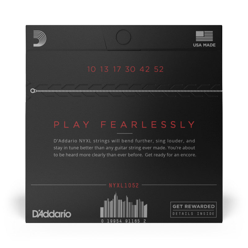 D'ADDARIO® NYXL ELECTRIC GUITAR STRINGS 010-052