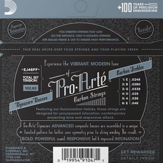 D’Addario EJ46FF Pro-Arté Carbon Classical Guitar Strings – Hard Tension