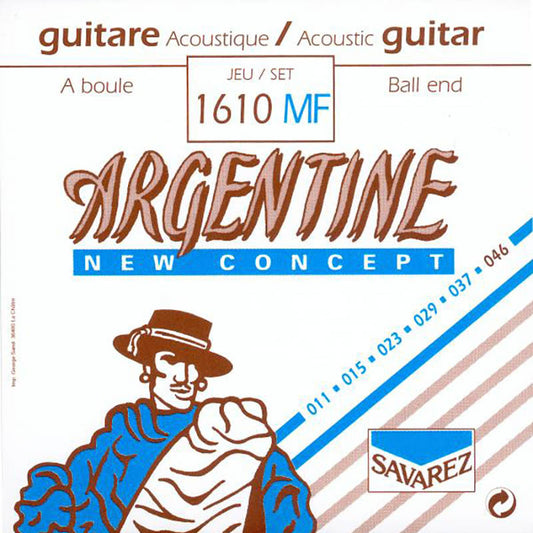 Savarez Argentine 1610MF Gypsy Jazz Guitar Strings – 011–046, Ball End